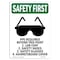 Signmission OSHA, PPE Required Beyond, 14in X 10in Rigid Plastic, 10" W, 14" H, Portrait, OS-SF-P-1014-V-11207 OS-SF-P-1014-V-11207 - alternate 1